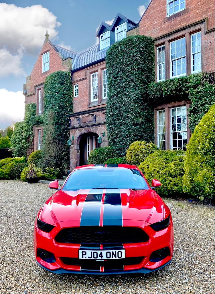 Red Mustang GT in Cheshire