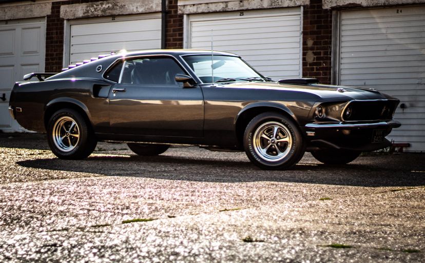 side view of a 1969 Mustang Mach 1